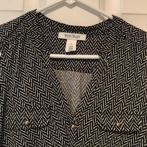 White/Black Blouse